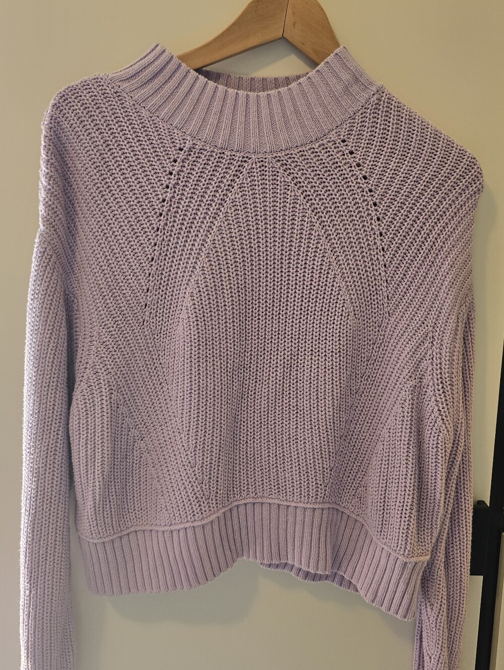 Aeropostale Pastel Lavender Cropped Turtleneck Sweater